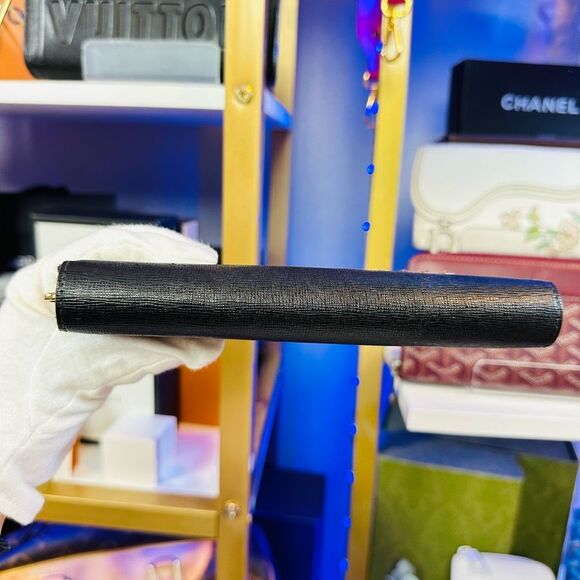 Fendi Black Monster Leather Gold Studded Zip Around Wallet - Picture 6 of 12